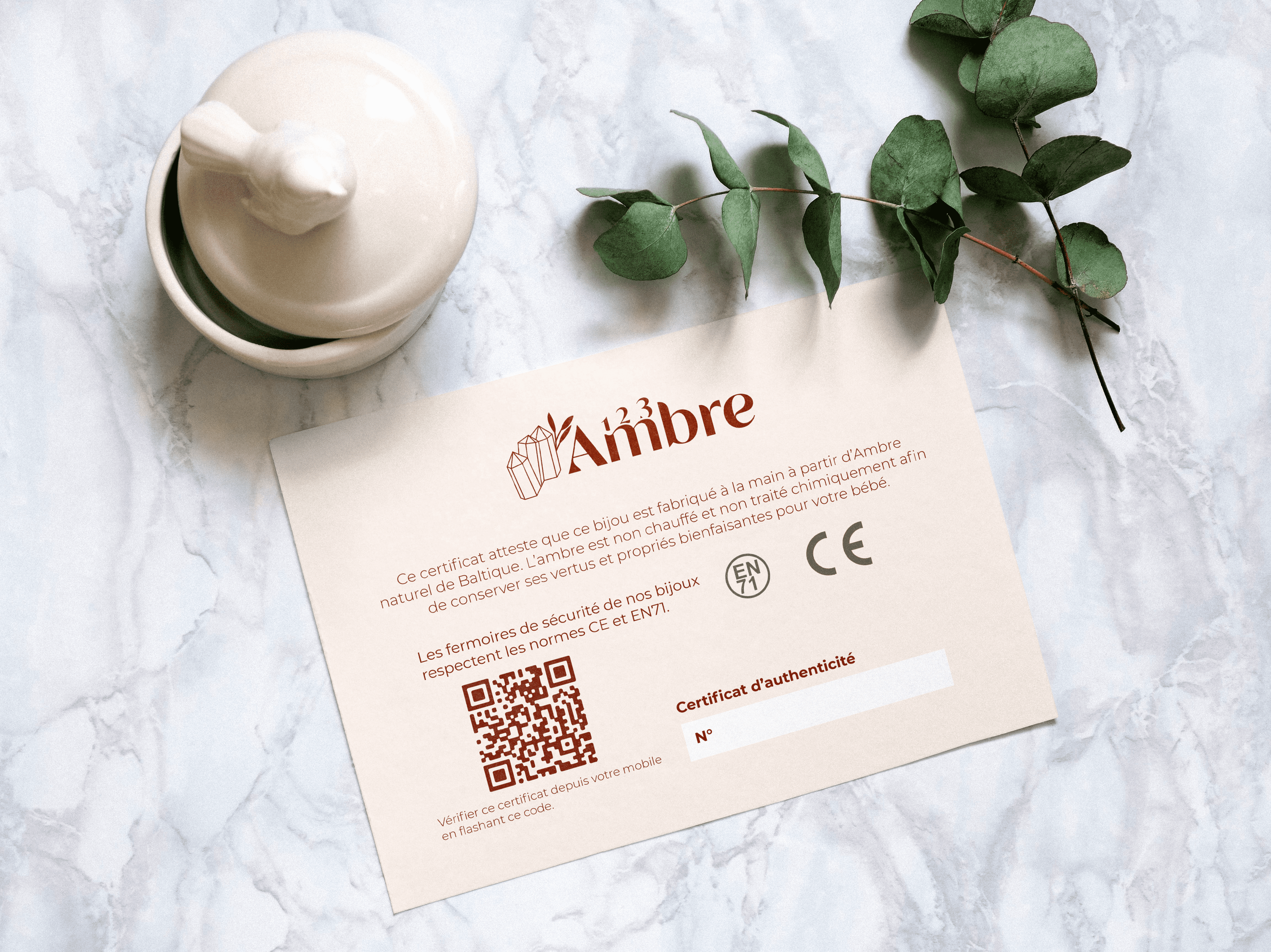 Certificat 123 Ambre réalisé par le studio Adsila